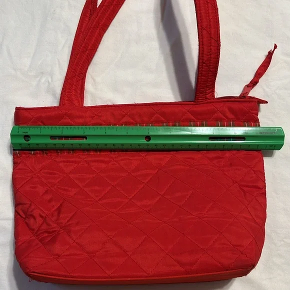 Festive Quilted Red Holiday Purse Tote and Wallet - Picture 14 of 15